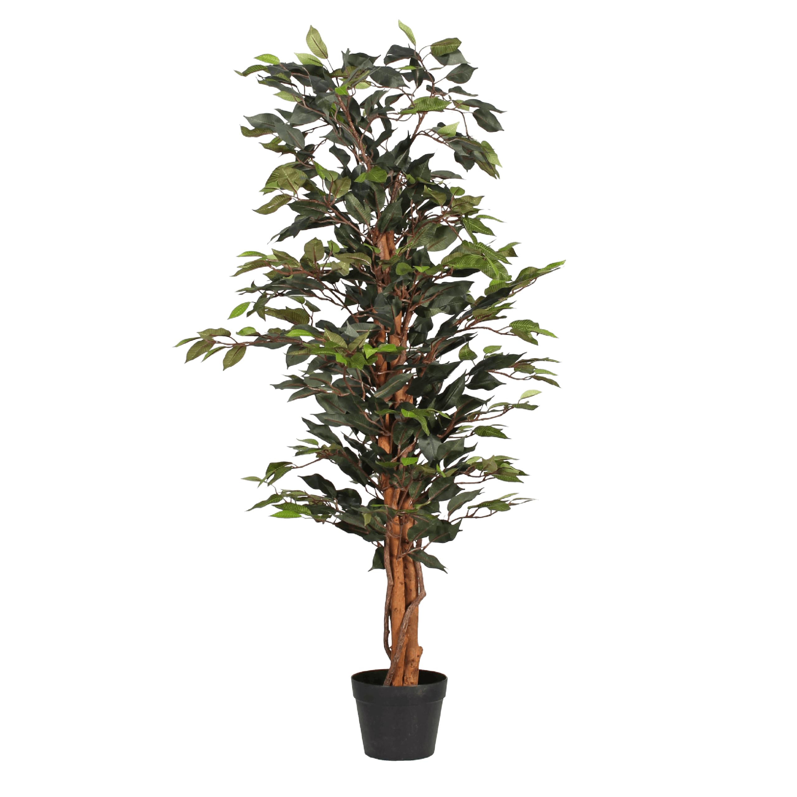 – Blooming Artificial - Ficus Tree Artificial Plant, Large Fake Plant in Pot for House and Indoors, Year Round Decorative Realistic Faux Foliage (Green) (120cm/ 4ft)
