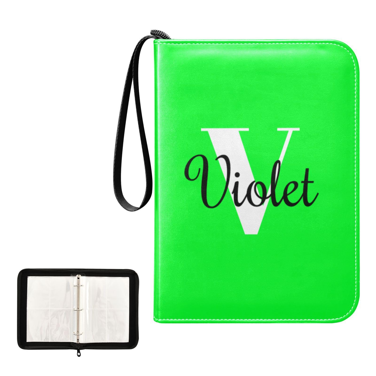 Amazon.com: Neon Green Custom Card Binder 400 Pockets Personalized Trading  Card Storage Binder Album with Sleeves Zipper Card Collection Holder Folder  for Sport Cards Game Cards Sleeved Cards : Toys & Games