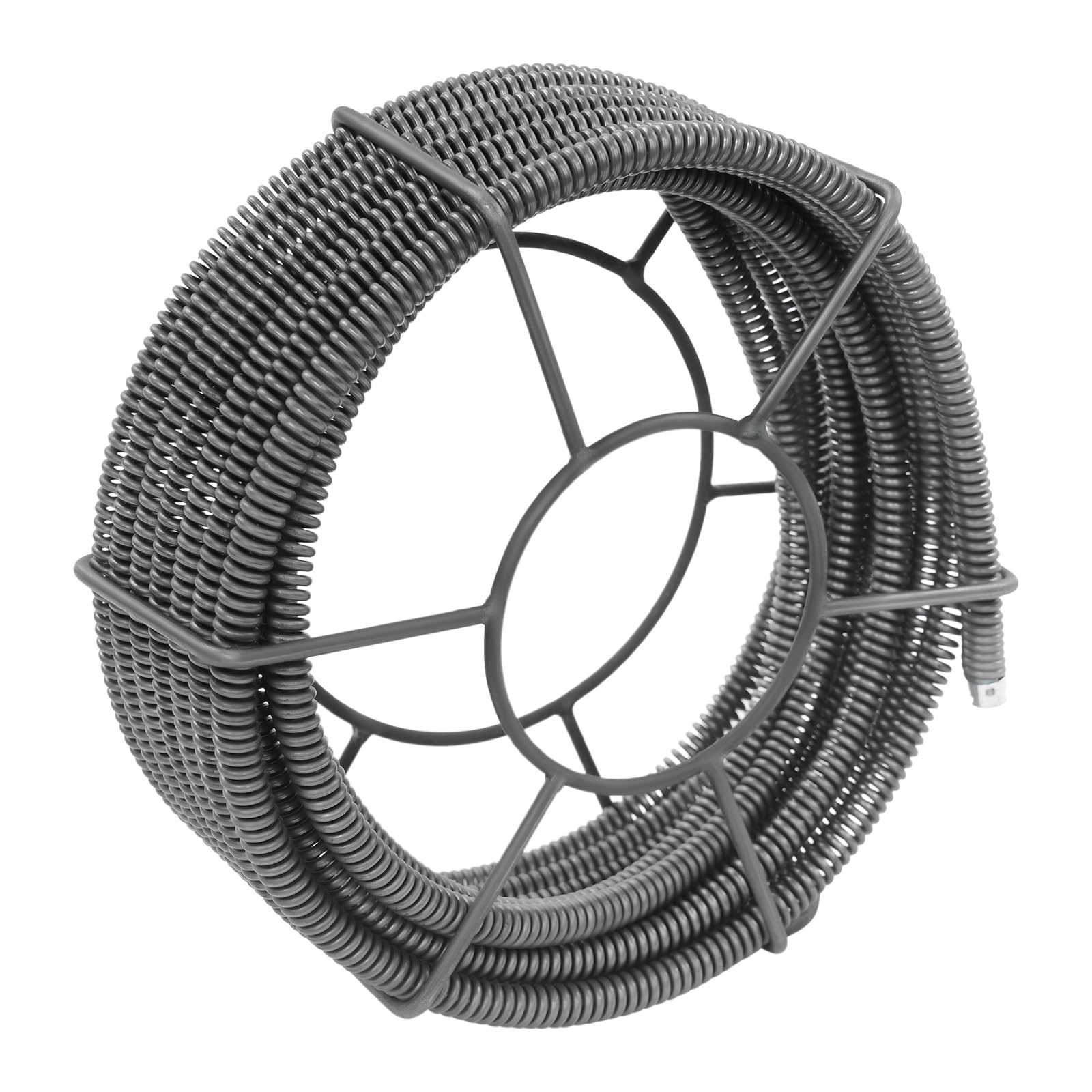 Wfietn Dark Drey - Pipe Cleaning Spiral, Pipe Cleaning Spiral Clogging Remover 5X5m Spirals, Spiral Diameter 16Mm, Suitable Pipe Diameter 50-120Mm, For Clearing Stubborn Clogs