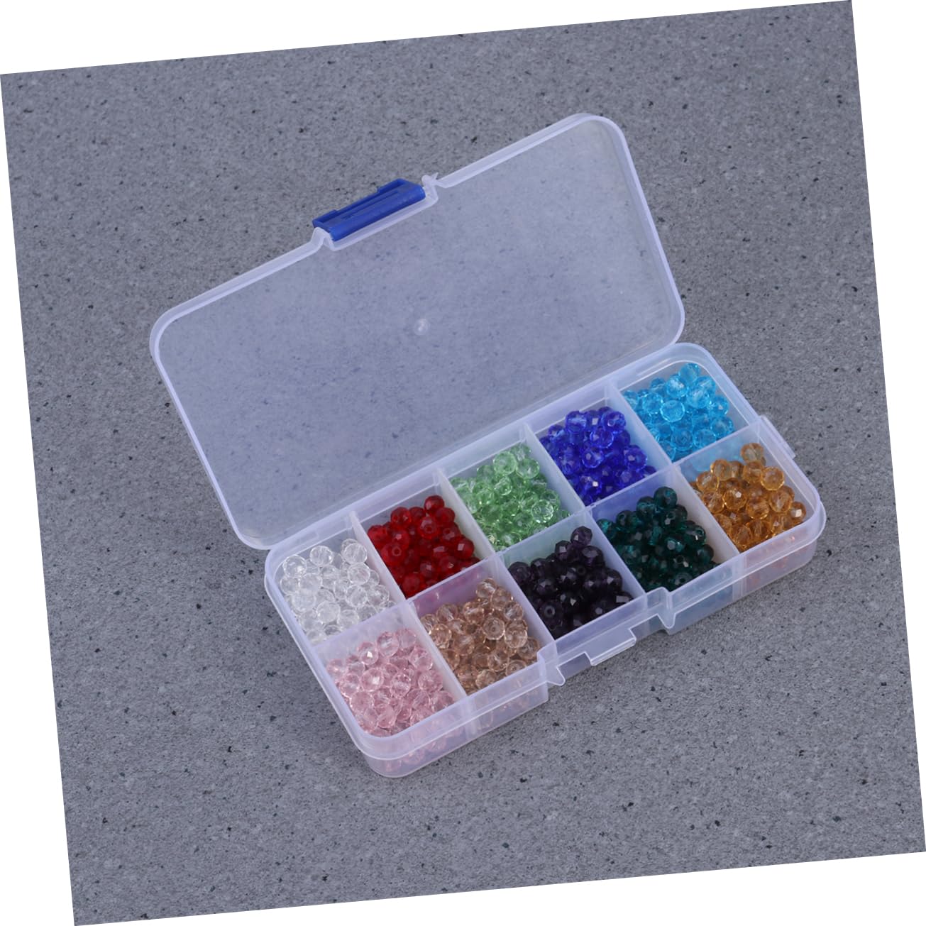 VILLCASE 1500piezas Abalorios De Cristal Briolette De Perfectos Para Fabricación De Joyas y Manualidades Con Caja De Almacenamiento
