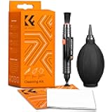 K&F Concept 4-in-1 Camera Cleaning Kit with Lens Brush Pen, Rocket Air Blower, Microfiber Cleaning Cloth, Lens Cleaner Kit for Canon Nikon Pentax Sony DSLR Cameras Cleaning Tool Accessories