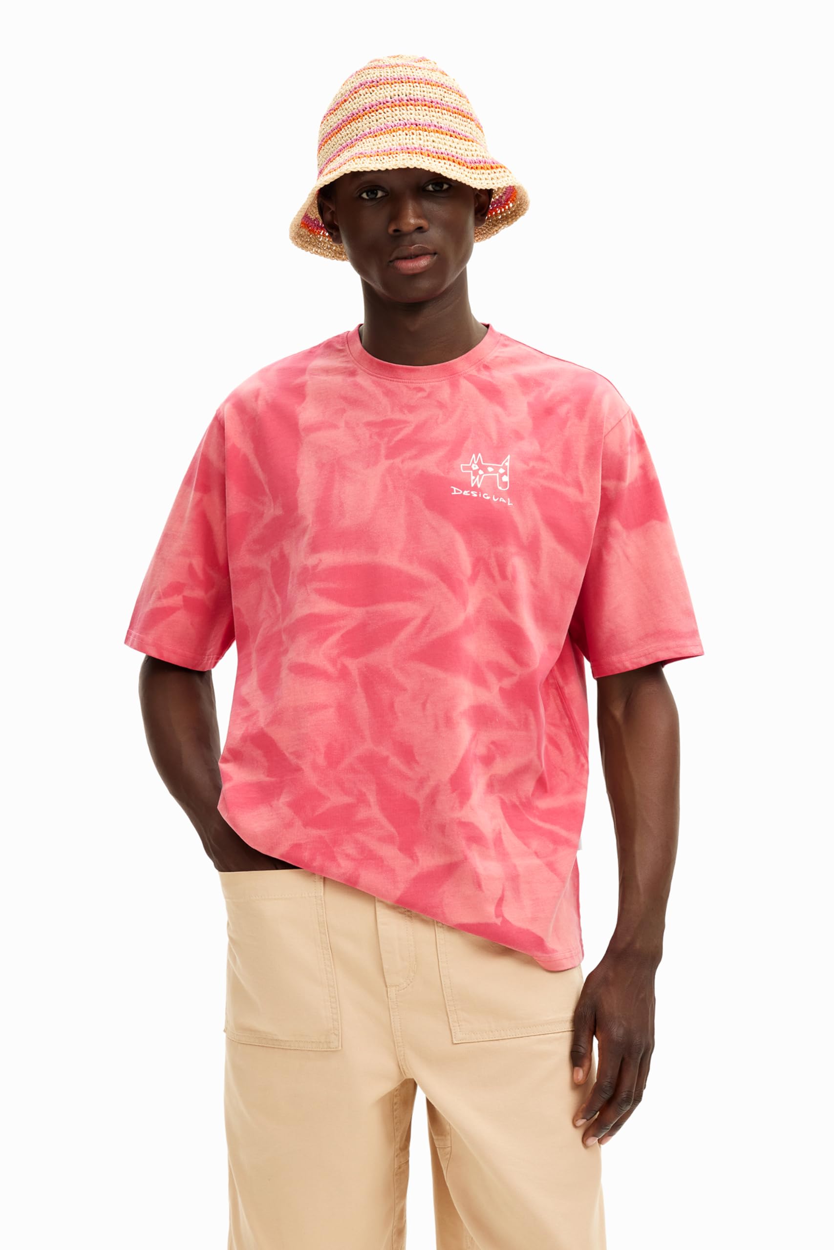 Desigual Herren Rot Ts_armando, 3025 Pale Pink, S