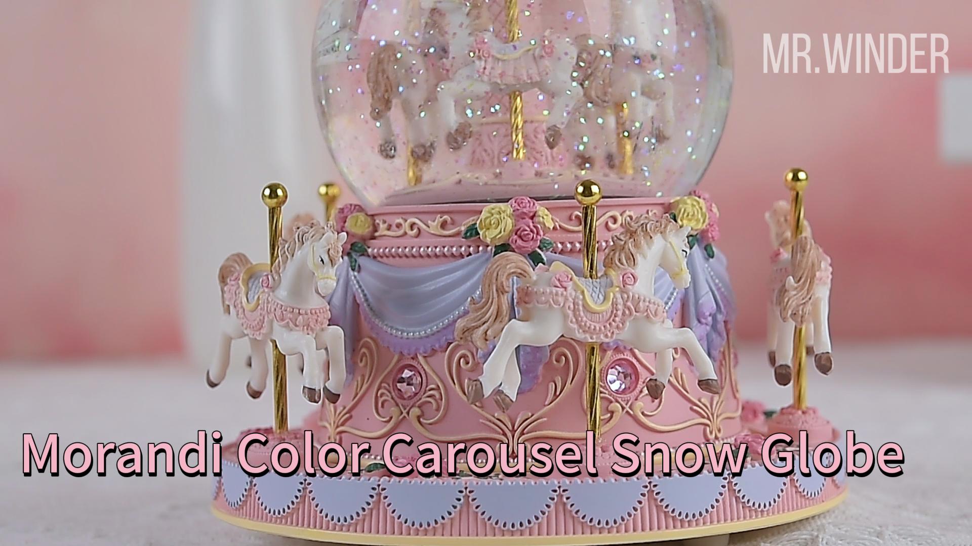 Amazon.com: Mr.Winder Carousel Music Box Snow Globe Unicorn Horse