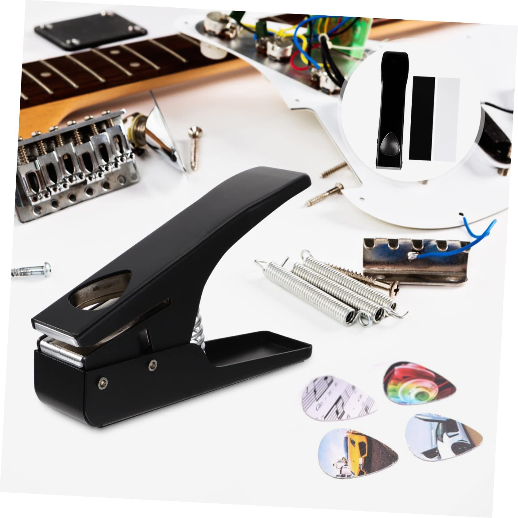 Mikinona Plektrumstanze und Elegantem Design mit Rutschfestem Silikonpad aus Eisen Gitarren und Selbstgemacht Zubehör zum Herstellen von Picks für Gitarrenbauer