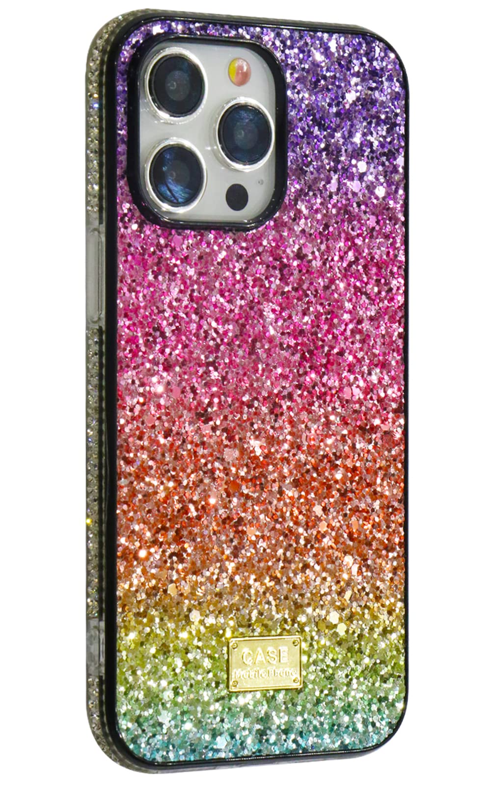UmhlabaUmhlaba Compatible with iPhone 14 Pro case 2022 Bling Glitter Women Rainbow Sparkly Phone Cover Gradient Girly Luxury Fashion Cute Girls Shiny Stylish Pretty 6.1 inch