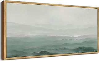 KUVIOKE Vintage Landscape Framed Wall Art Large 20x40in Minimalist Mount...