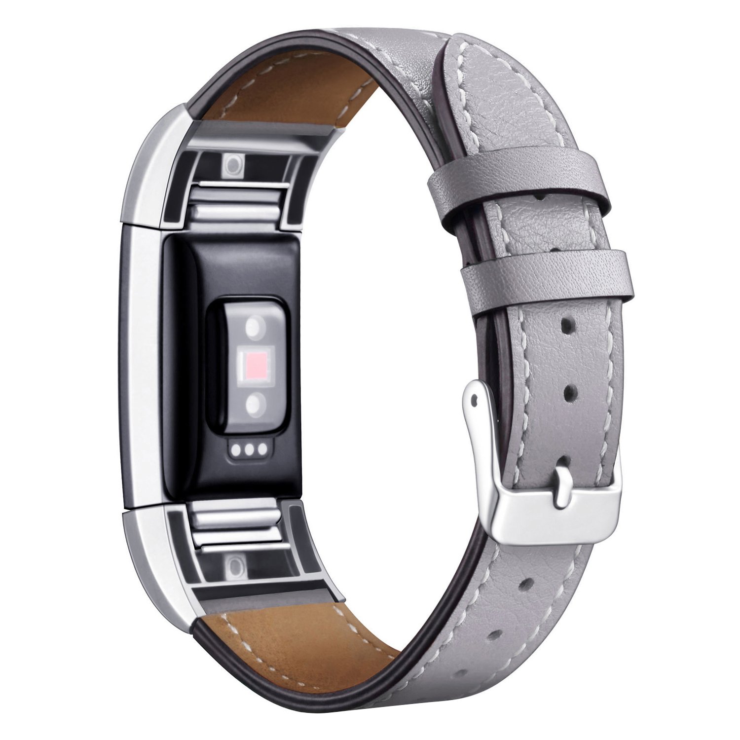 Mornex Correa de Cuero Genuino Compatible Charge 2, Correa Ajustable Correas de Recambio Pulseras Pulsera Banda de Actividad Física con Conectores de Metal — view 12