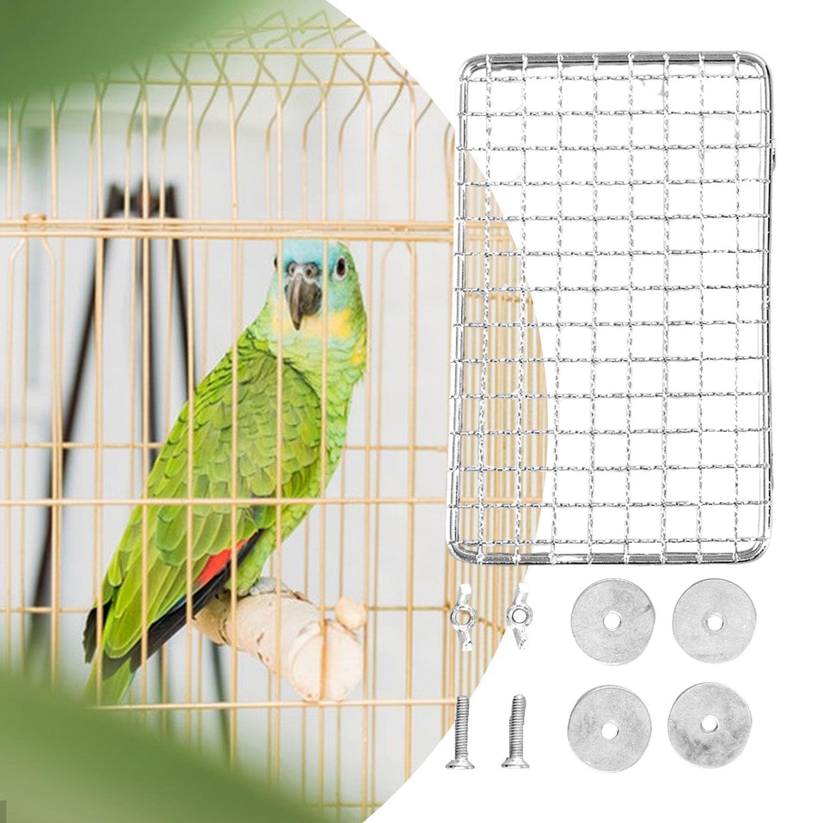 Baoblaze Birdcage Stand Bird Cages Network Portable Multifunctional Lightweight Easy to Install Sturdy Practical Bird Cage Cover Net, 20cmx13cm