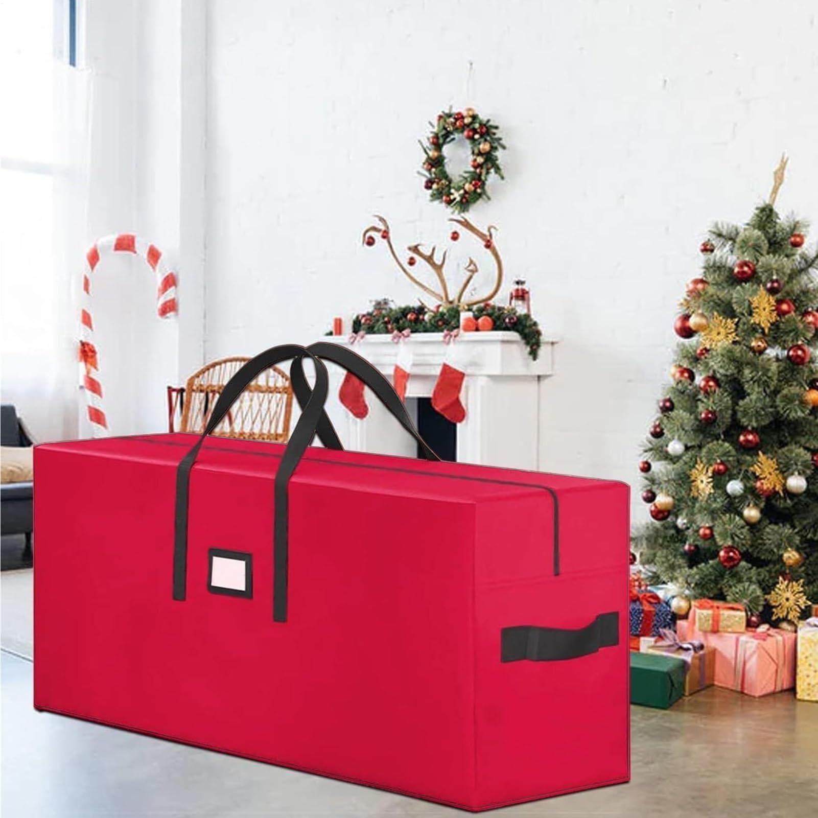 Scatola Di Conservazione Per Albero Di Natale Impermeabile E Resistente | Borsa Per Albero Di Natale Festivo Per Ghirlanda Esterno Università Cucina Garage Trasloco Imballaggio