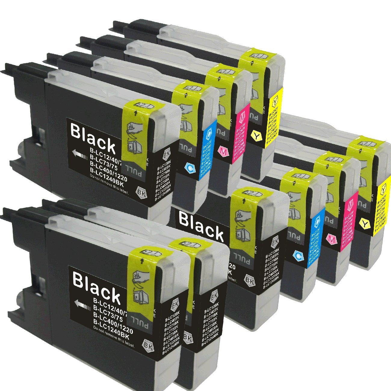 Amazon.co.jp: LC12-4PK 4色セットx2+BK2個 10個セット brother