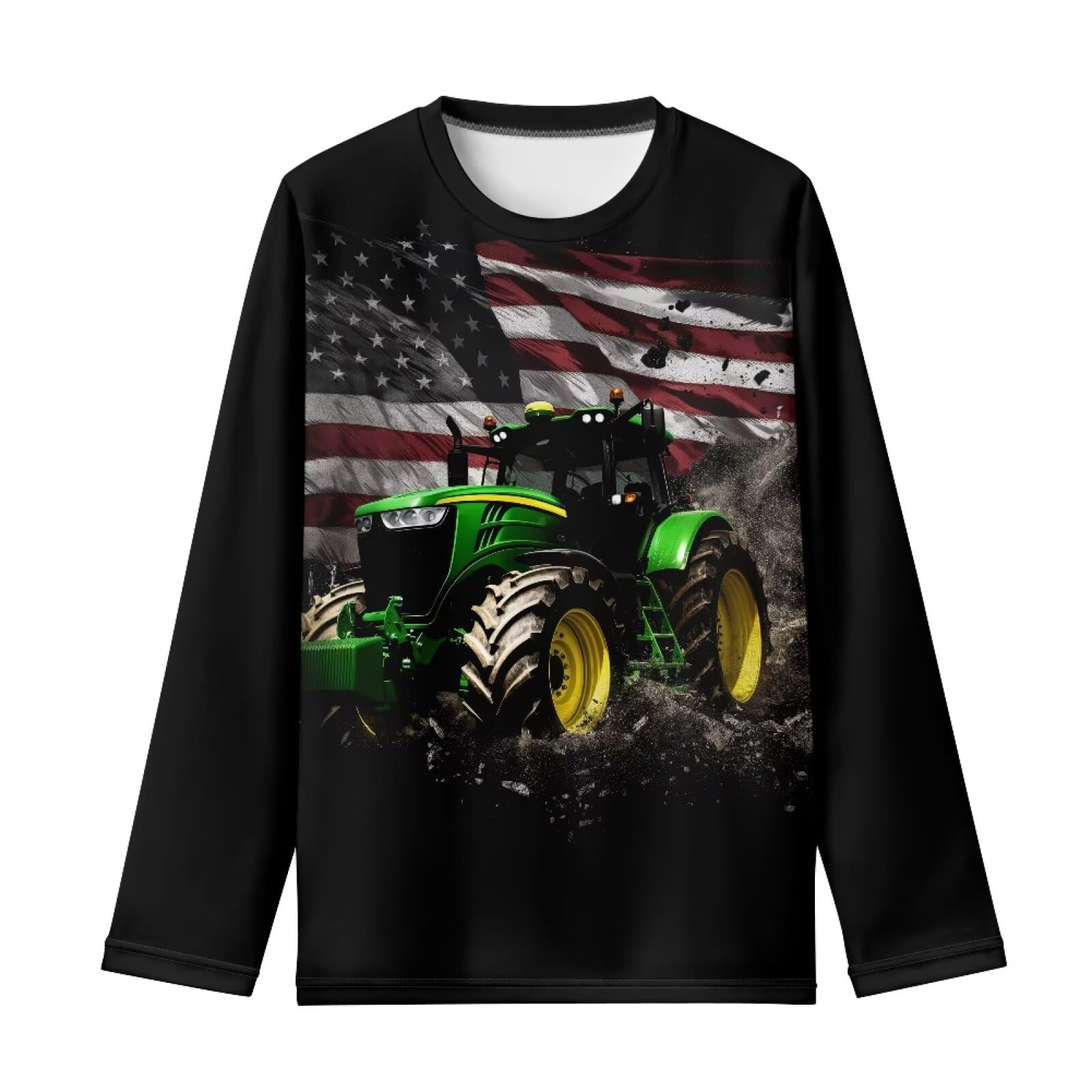 ZPINXIGN Long Sleeve Shirts for Boys Athletic Shirts Crewneck Pullover Tops 3-16 Year Old