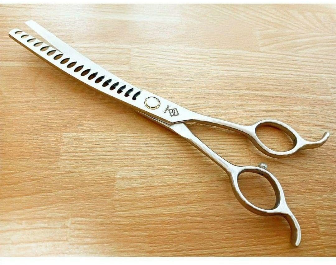 プロ用カーブセニングシザートリマートリミングペットママミング両面
