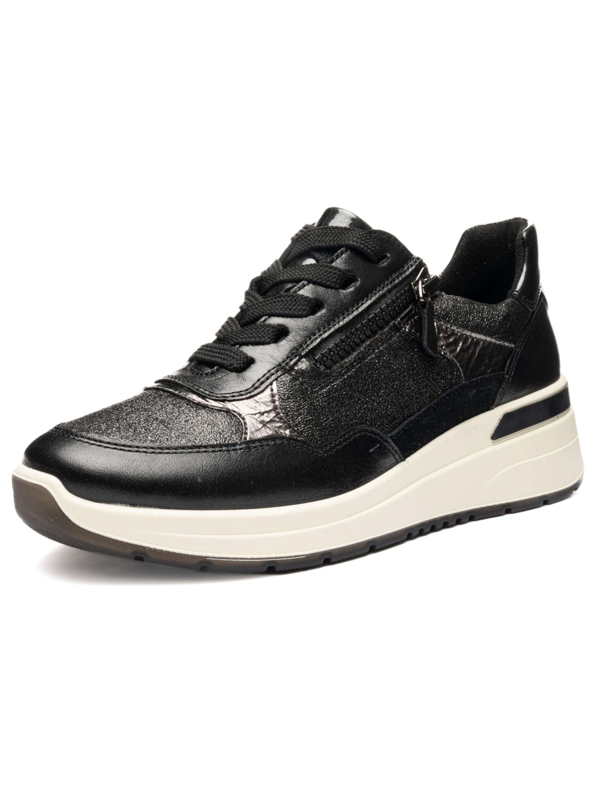 ARA Garda Women's Trainers Black Nuts, Black Steel, 38 EU Weit