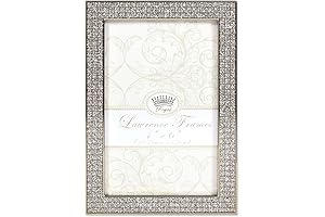 "Lawrence Frames 4"W x 6"H Turner Gold and Glitter Metal Picture Frame":...