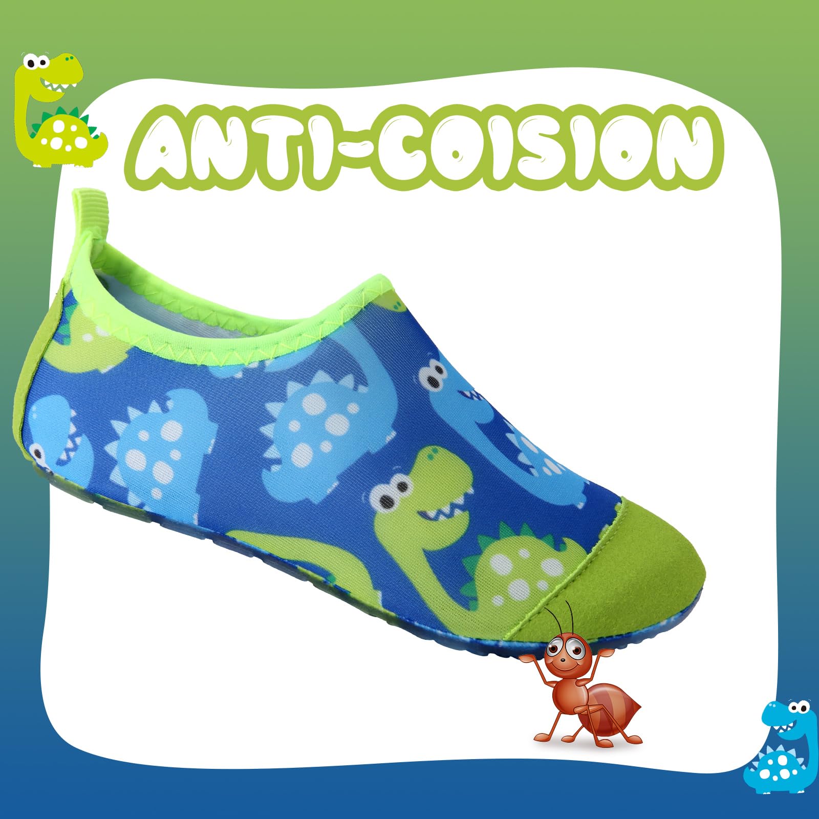 Kids Swim Water Shoes for Boys Girls Toddlers Baby Aqua Socks for Kids Quick Dry Pool Beach Barefoot Children — view 4