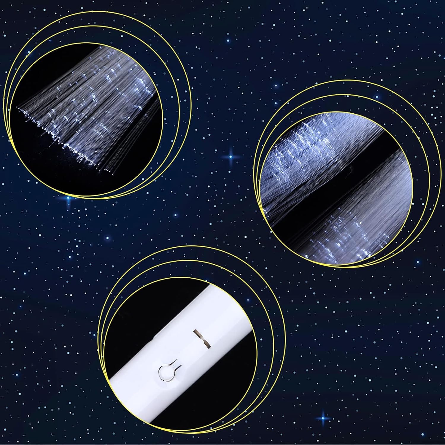 80 Pcs Fiber Optic Wands Glow Sticks for Adult 3 Flashing Modes Wedding Wand Light Up Party Favor Sticks Magic Wands for Wedding Baby Shower Birthday Neon Halloween Christmas Party Supplies(White)