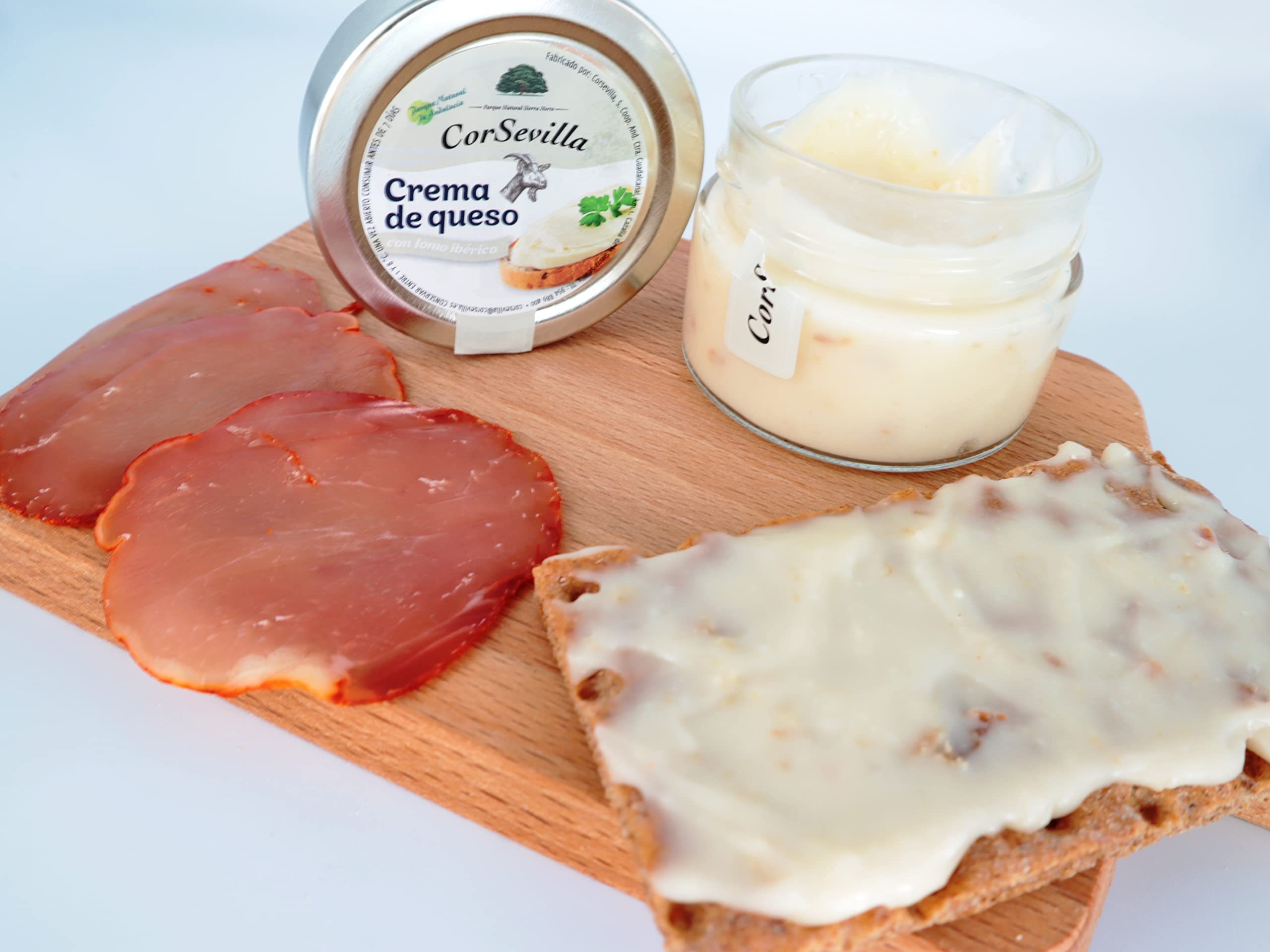 Corsevilla - Crema Queso Cabra Curado - Queso Untar - Lote Gourmet - Tradicional - Pasas - Lomo Iberico - Pack 3 unidades - 100 g unidad aprox - 300 g Pack aprox.