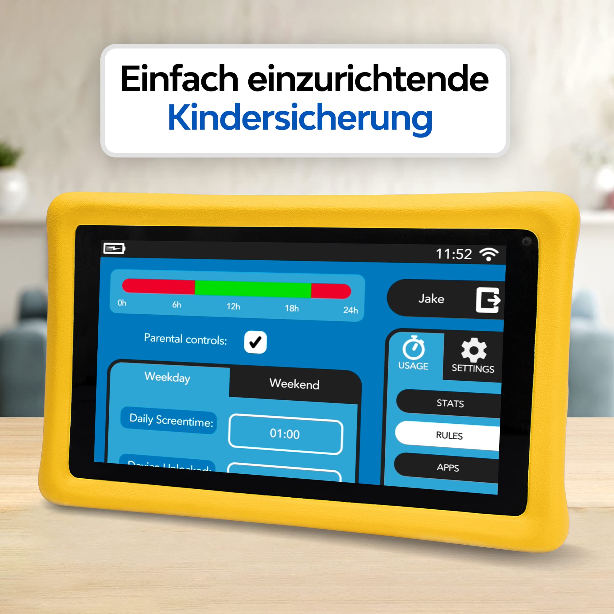 Pebble Gear Disney Kinder Tablet - offiziell izenziertes Toy Story Kids-Tablet mit Hülle, kindersichere Kontrollfunktionen, 7 Zoll, 500+ Spiele, Disney Apps & E-Books, TÜV-Süd geprüft