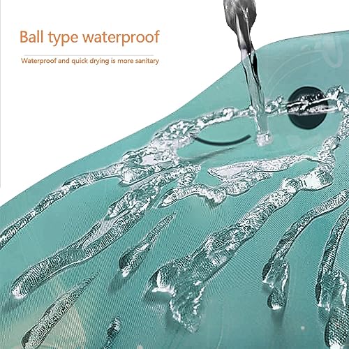 Miniatura 6 de Juego de 4 cortinas de ducha de Halloween con alfombra, cubierta para tapa de inodoro y tapete de baño, diseño de fantasmas de dibujos animados,