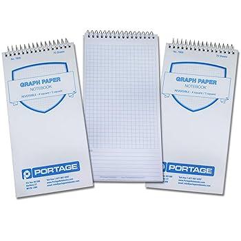 Amazon.com : Portage Graph Paper Notebook – Top Bound Spiral