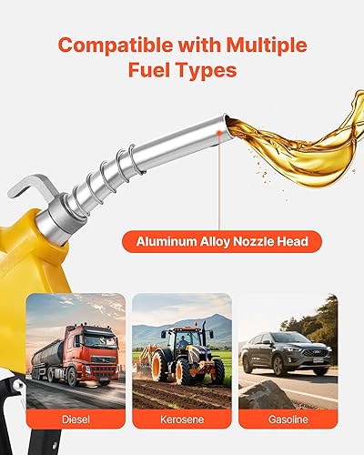 Miniatura 5 de VEVOR Boquilla de combustible automática, rosca de entrada NPT de 34 pulgadas y boquilla de 1316 pulgadas, caudal máximo de 11 GPM, apagado