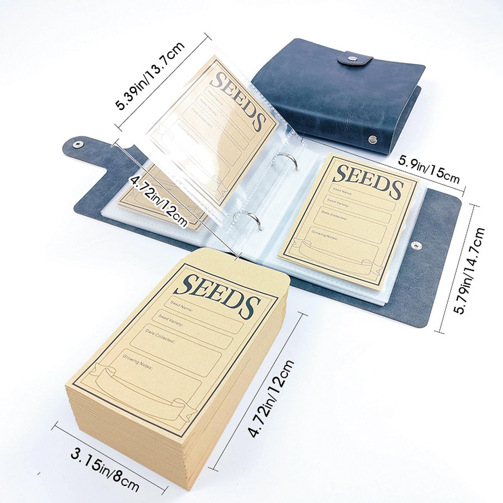 Samenumschläge Aus Lederpapier mit Verschluss, Briefumschläge, Kraftpapier, für Saatgut Pflanzen Und Kleine Gegenstände für Aufbewahrung Und Organisation, Ohne Bindemittel