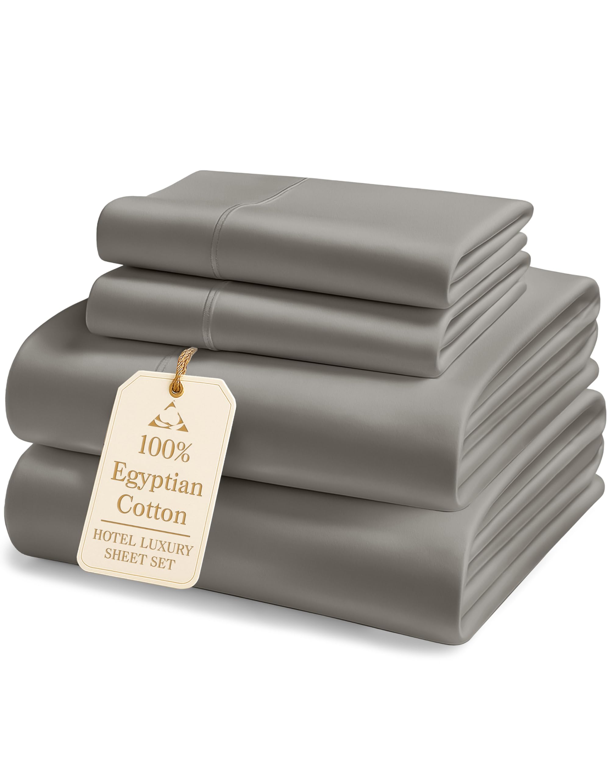 100 Egyptian Cotton Sheets Queen Size Bed Set 1000 Thread Count Cooling Breathable Sateen Queen Sheets Set Authentic