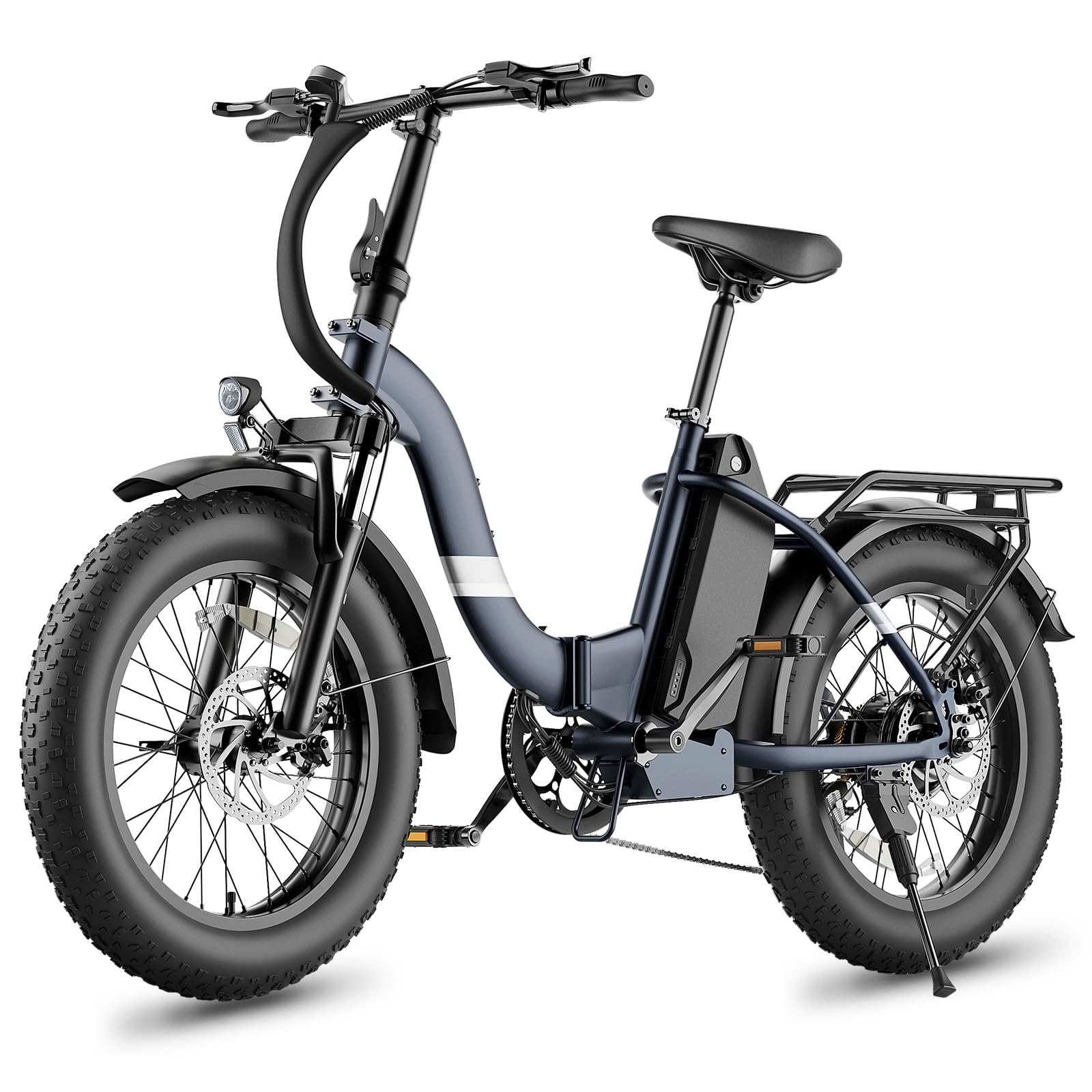 Touroll S2/ S2 Pro Vélo Électrique Pliable Tout-Terrain, 20"×4.0" Fat Tire, 150KM Autonomie, Batterie 720Wh Amovible, Moteur 250W Vélo Électrique Gros Pneu 7 Vitesses, E-Bike Urbain pour Adulte