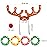 MGparty Christmas Inflatable Reindeer Antler Toss Games Xmas Ring Toss Game for Kids Teens Adults Indoor Outdoor Family Holiday Party Gifts