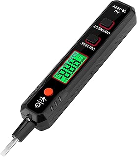 KAIWEETS Voltage Tester/12V-300V Non-Contact and Contact Voltage Pen with NCV, Live/Null Wire Tester Electrical Tester with LCD Display Buzzer Alarm Wire Breakpoint Finder (More Accurate No Gloves)