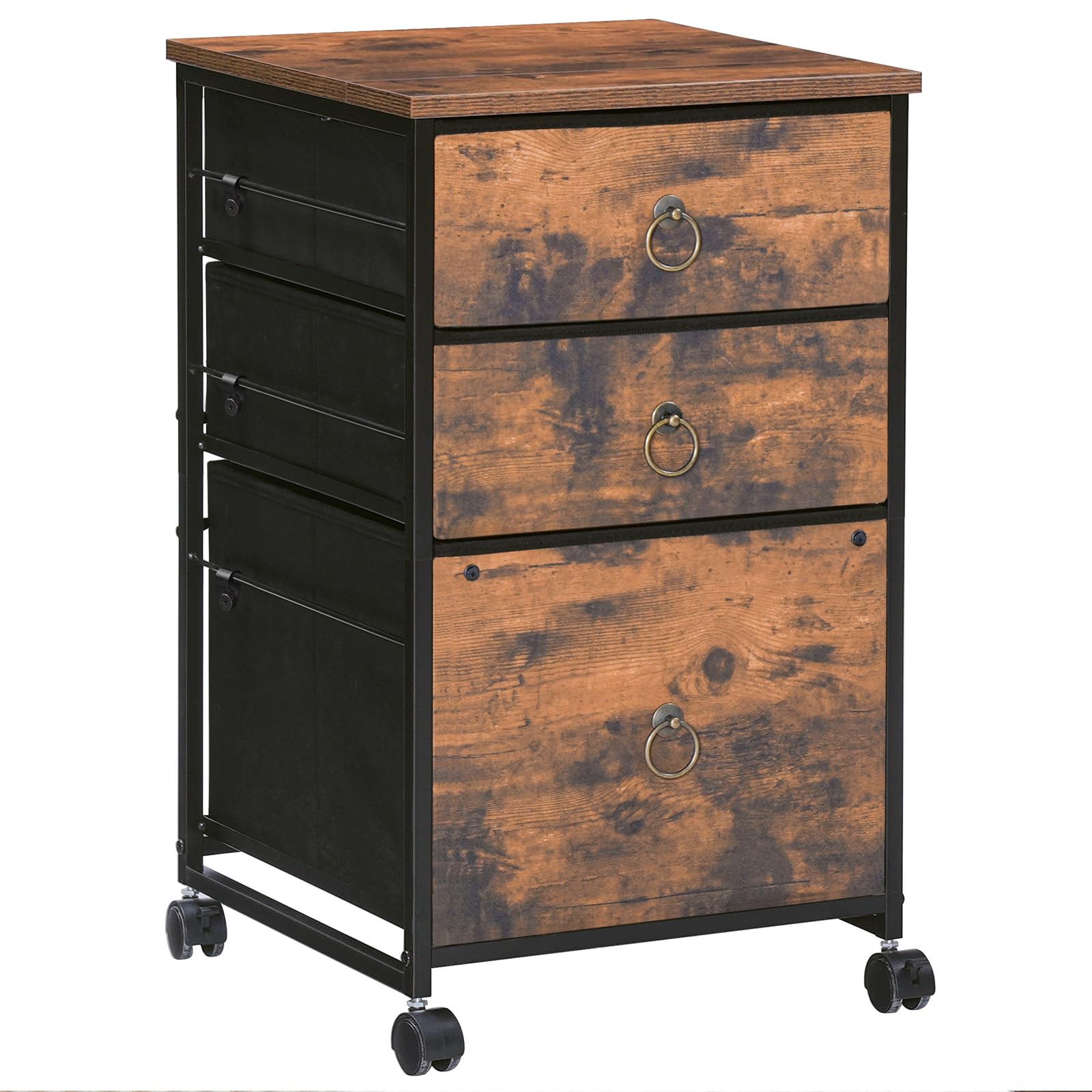 Amazon.com: HOOBRO 3-Drawer Mobile File Cabinet, Vertical Filing