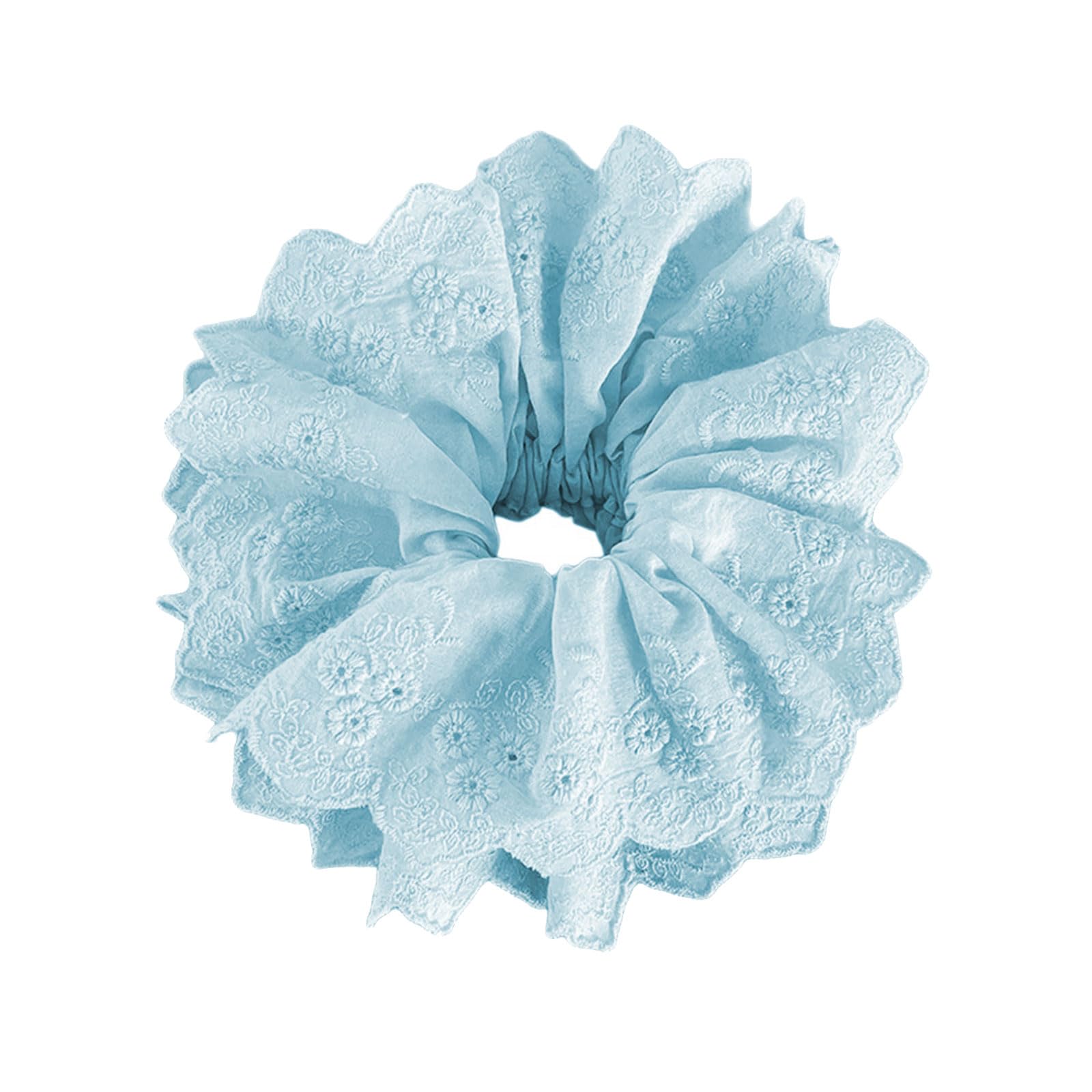 Fentency Oversized Lace Scrunchies Hair Bun Scrunchy Lady Hair Styling Flower Accessories