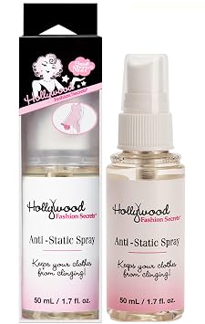 Hollywood Fashion Secrets Anti Static Spray for Clothes Static Guard Spray Travel Size, Skin & Clothing Static Eliminator, 1.7 fl oz
