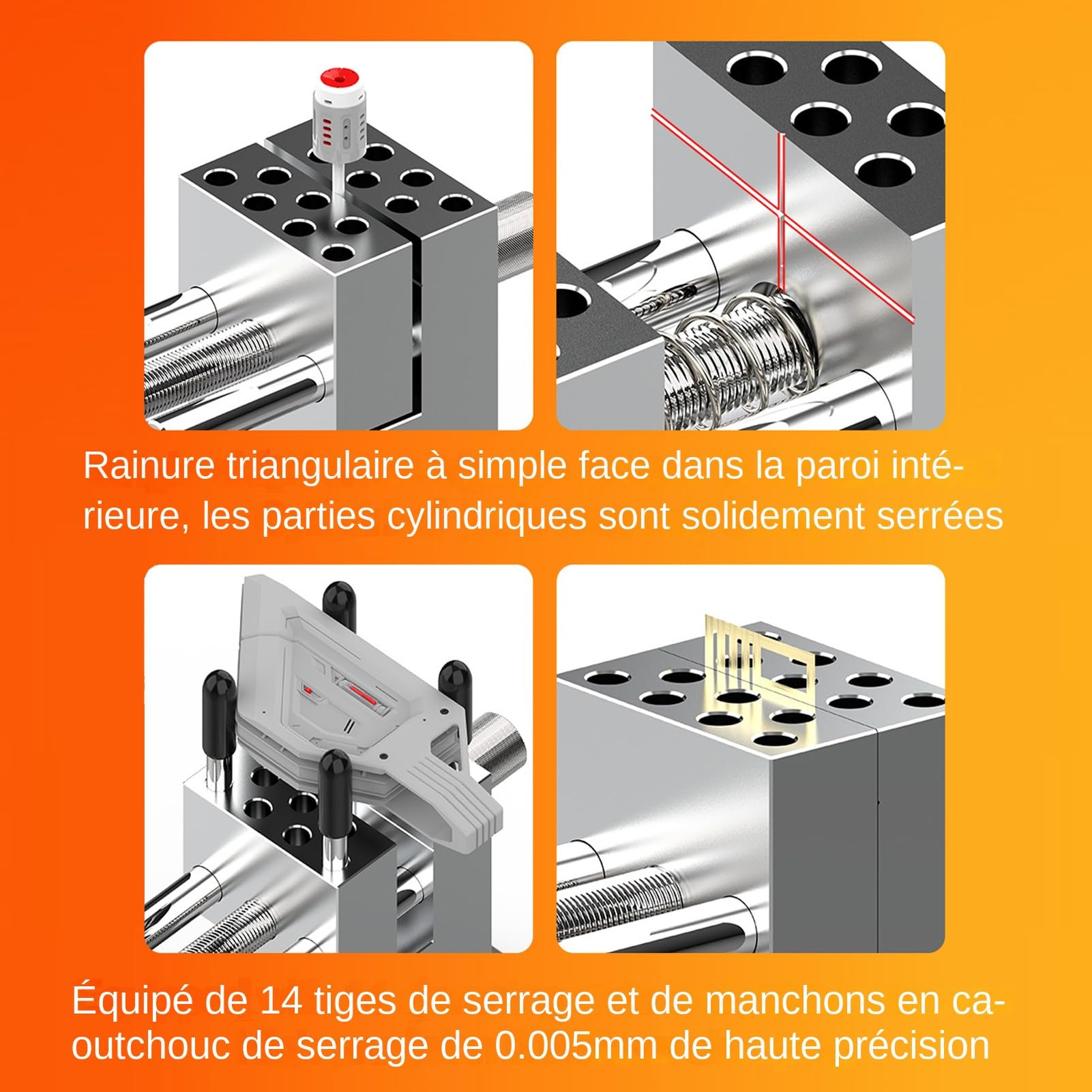 Mini tornillo de banco | 2 en 1 tornillo de banco de escritorio - banco de taladro portátil resistente antideslizante de precisión de liberación rápida para trabajo de metal y madera taller de garaje