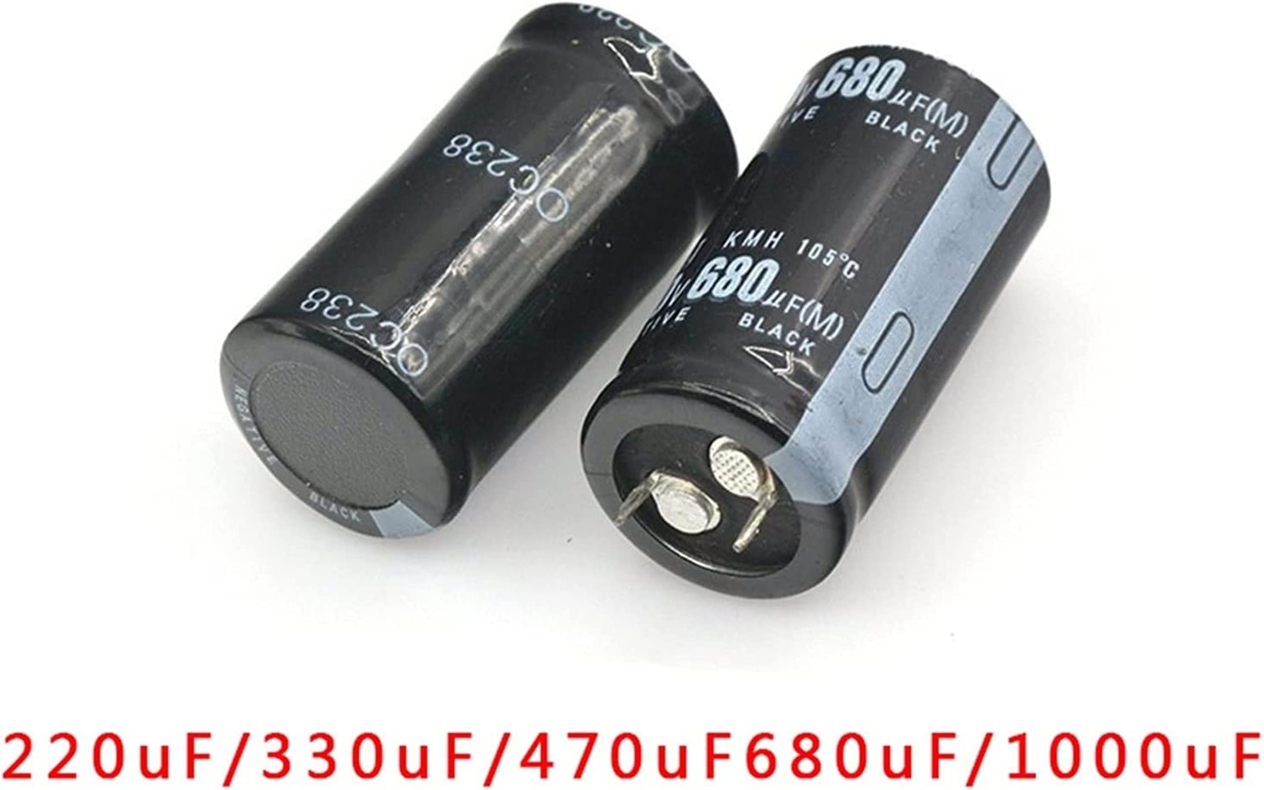Interruttore Kit condensatore 450V 220uF 330uF 470uF 680uF 1000uF Condensatori elettrolitici in alluminio (Size : 450v470uf 35x50)