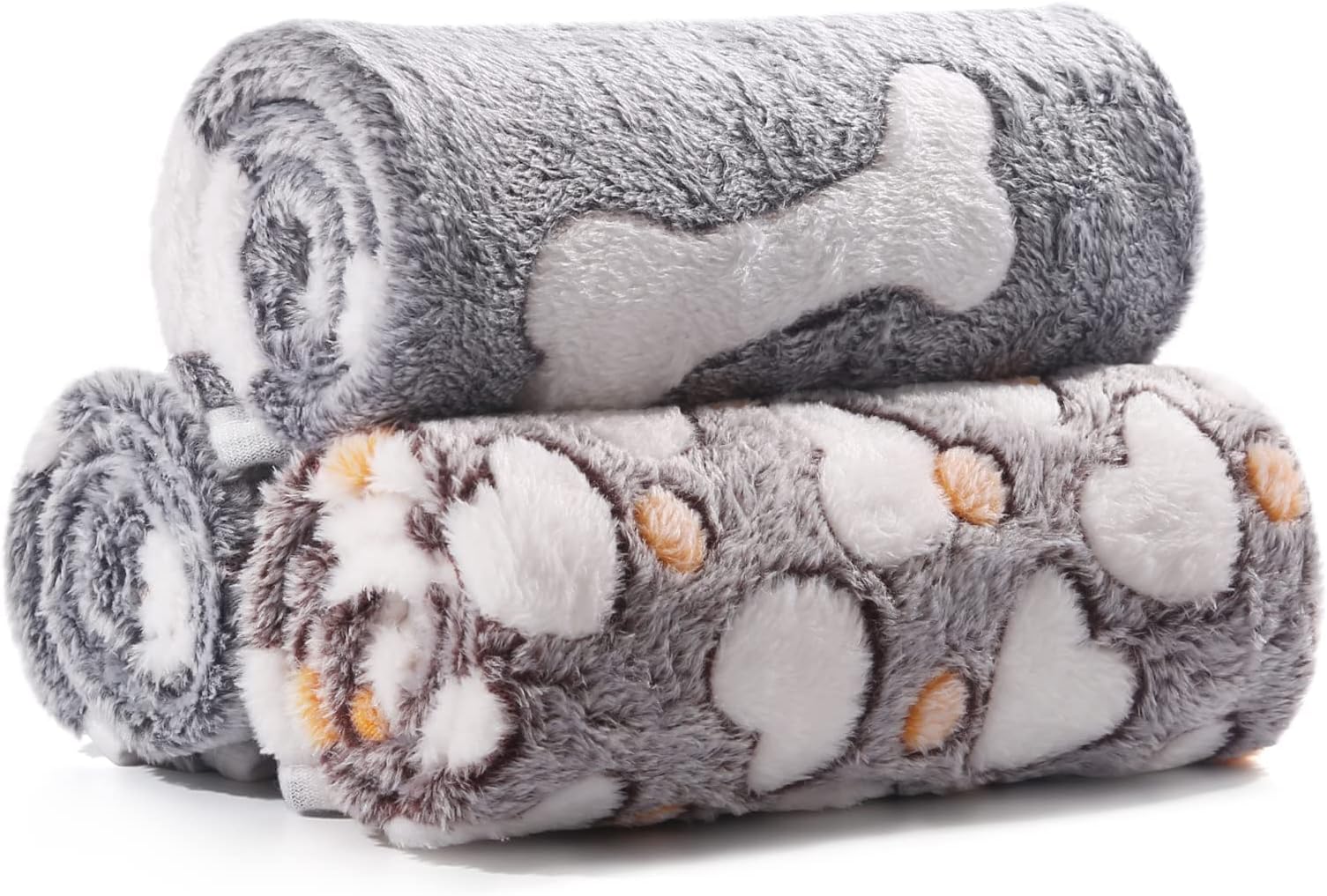 3 Pcs XL Pet Soft Dog Blankets, Puppy Blankets, 107*75cm, Paw Bone
