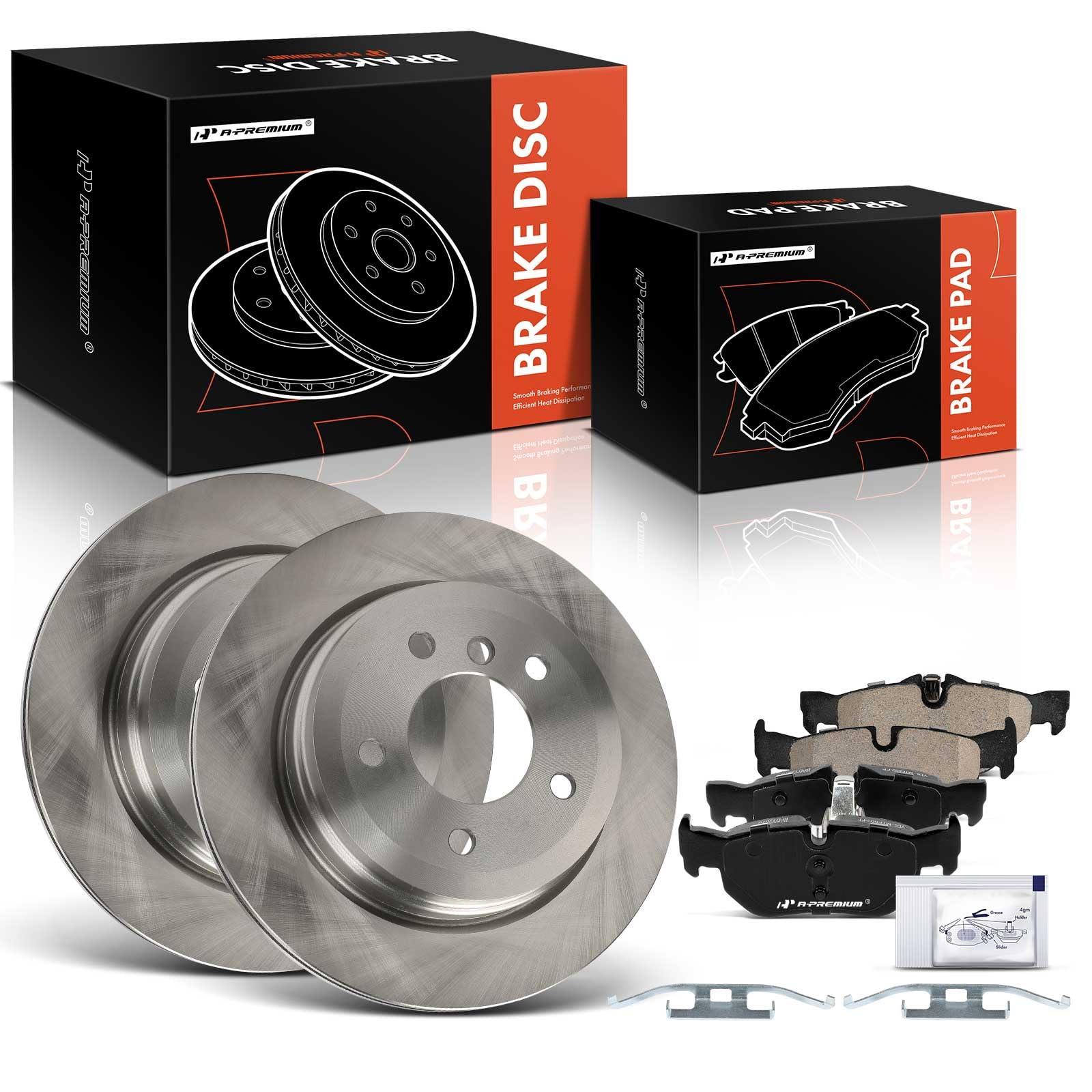 Complete Front And Rear Brake Kit With Ceramic Pads For 2007 BMW 328i/328xi – 300mm Rotors By Detroit Axle
