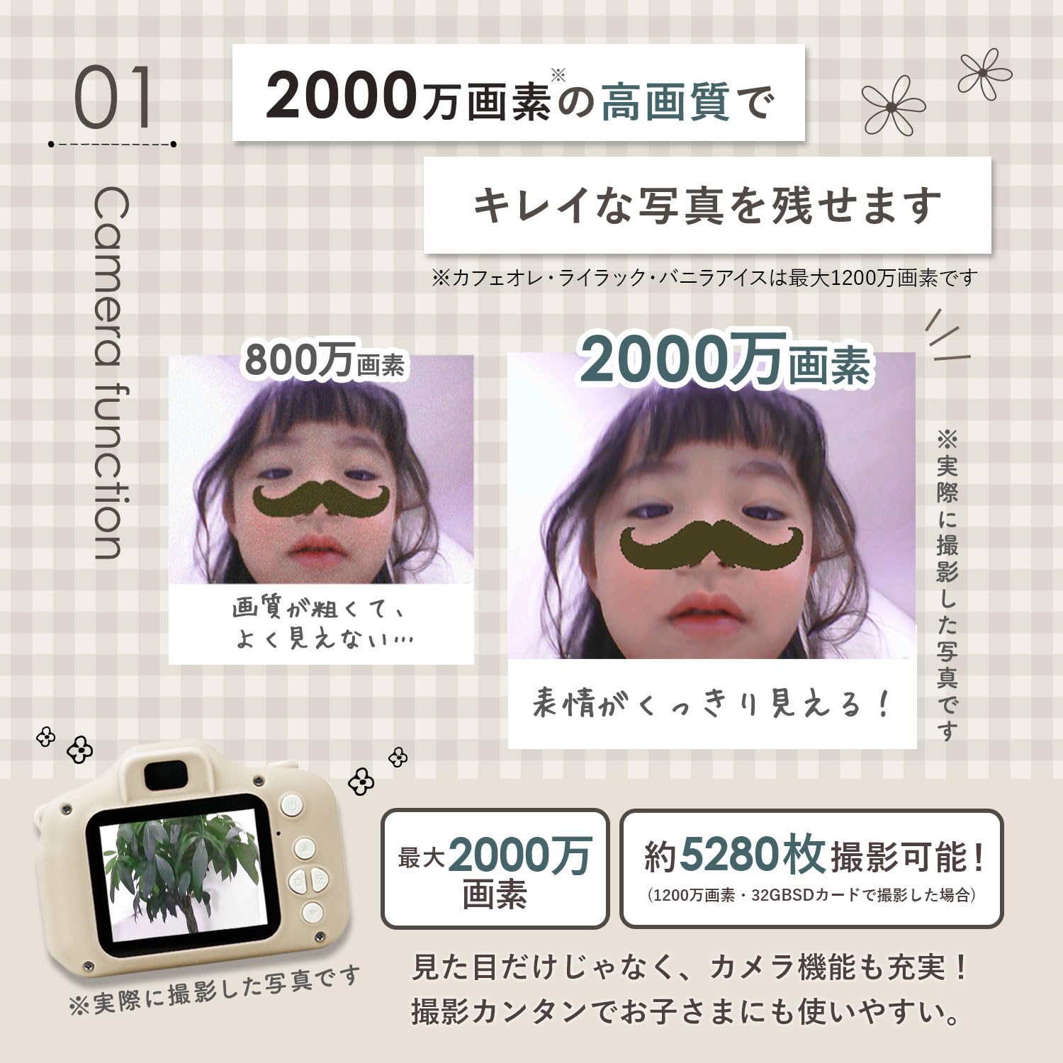 MRG(エムアールジー)のストアを表示 [名入れ可] MRG キッズカメラ 子供用デジタルカメラ 32GB メモリカード付き 日本語説明書付き 1080p 動画 95g トイカメラ カメラ 写真 動画 ゲーム内蔵 ストラップ付き おもちゃ プレゼント ギフト in use