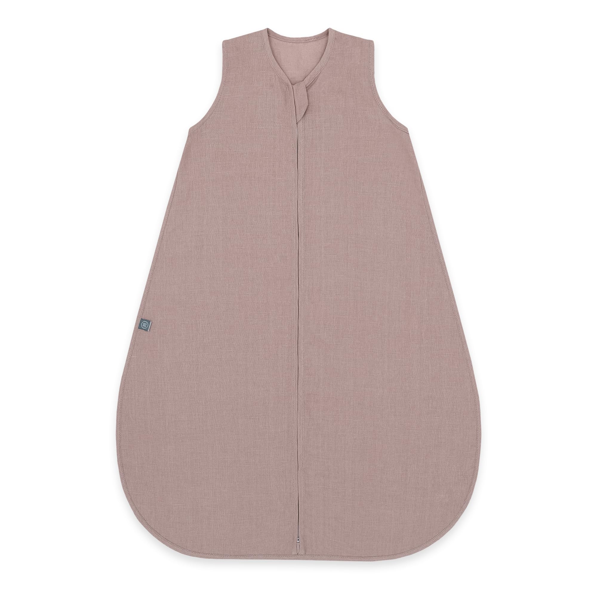 emma & noah Baby Schlafsack 0.5 TOG, Leinen Schlafsack für den Sommer, 100% Leinen, OEKO-TEX Zertifiziert, Atmungsaktiv und Leicht, Strampelsack für Neugeborene (Essential Blau, 80 cm)