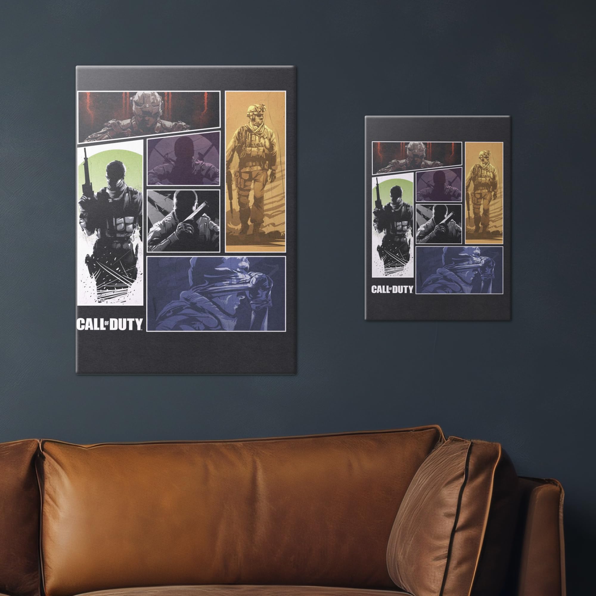 Displate Metal Poster Call of Duty Compilation Wandbild 32 x 45 cm | Magnetische Befestigung Wandposter. Wanddeko, Metall Wandkunst, Wanddekoration im Wohnzimmer in Schlafzimmern & Büros.