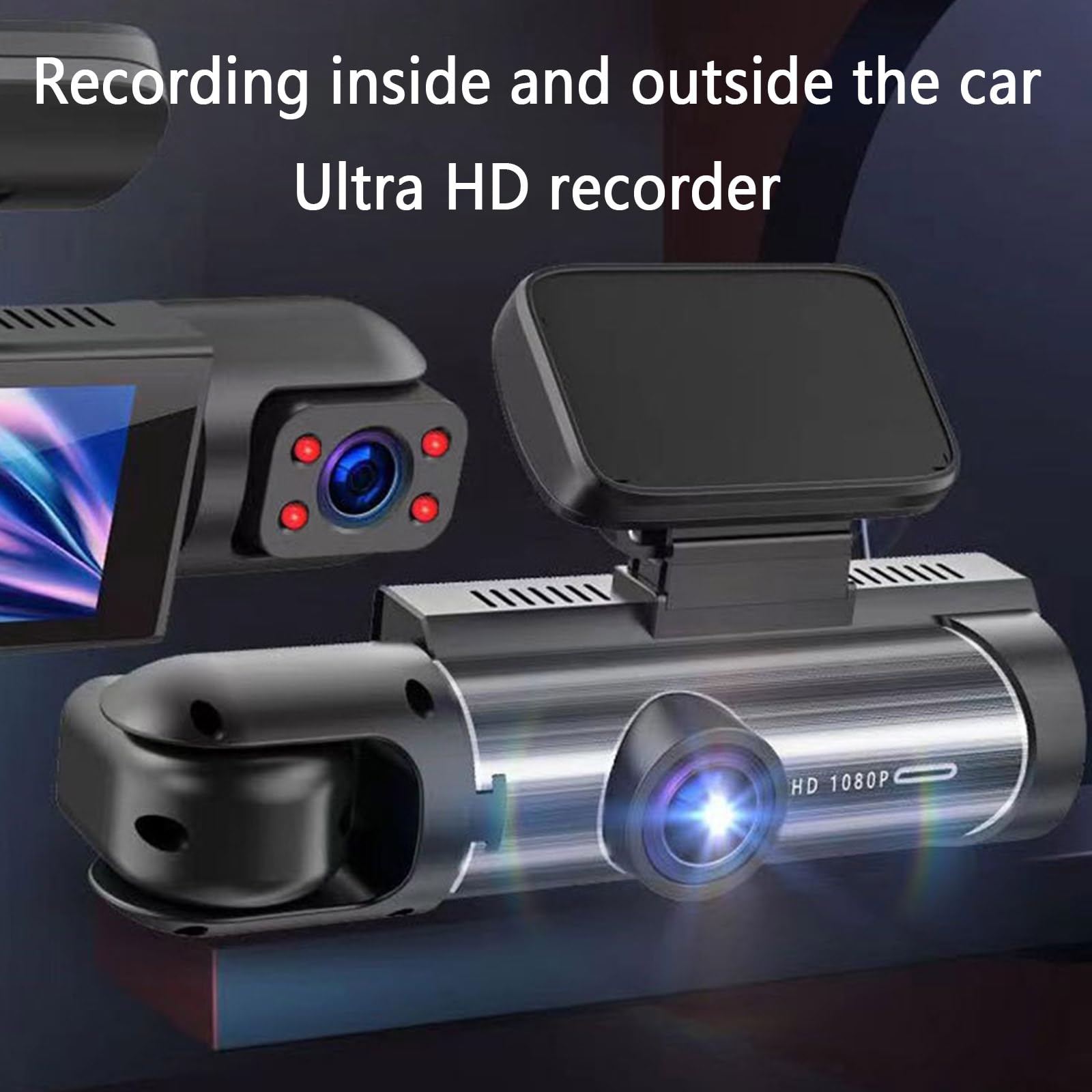 Macchina fotografica anteriore e interna dell'automobile 1080P che guida il registratore (senza carta) macchina fotografica di Dvr del monitor del parco del ciclo