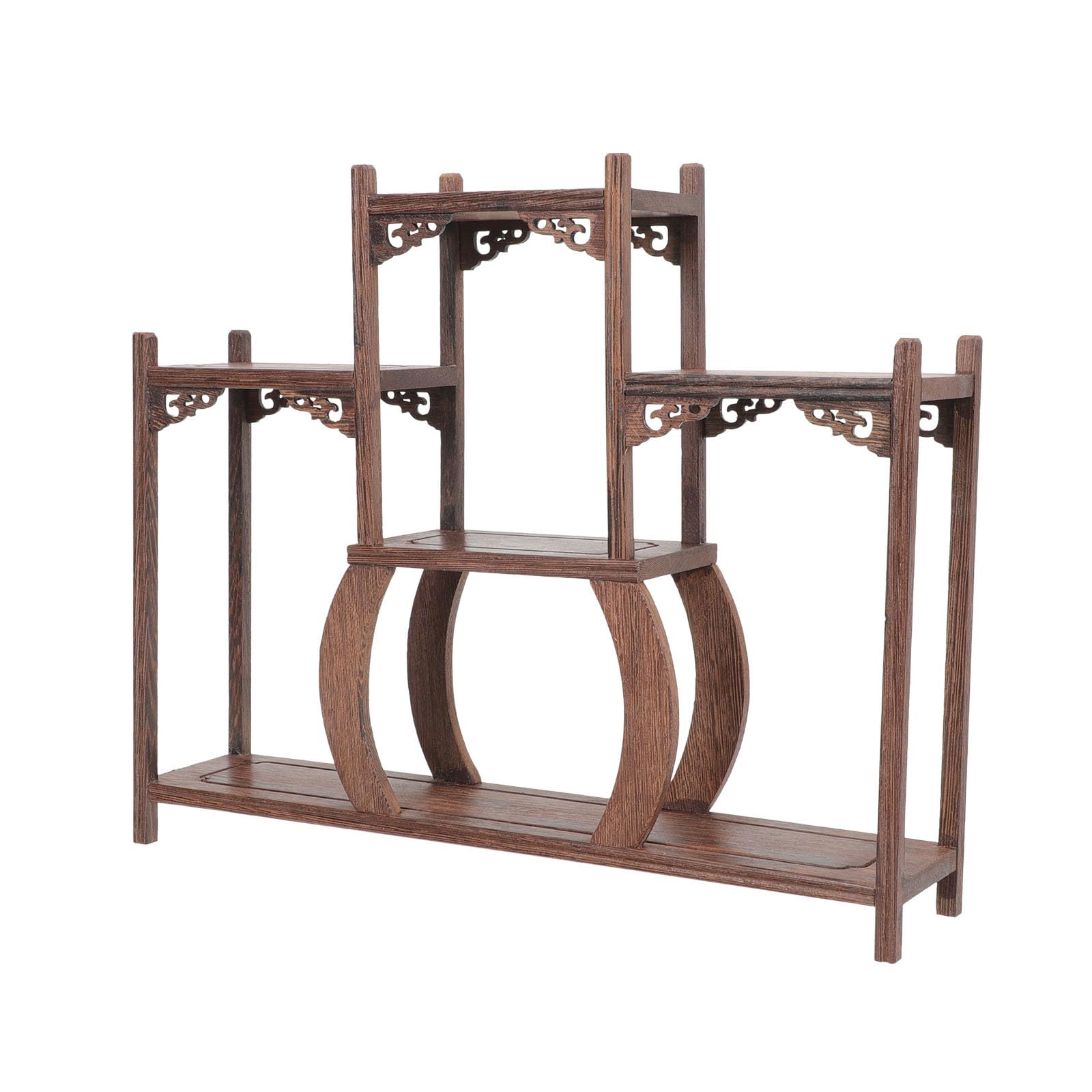 Étagère ancienne en bois de poulet présente vos objets de collection