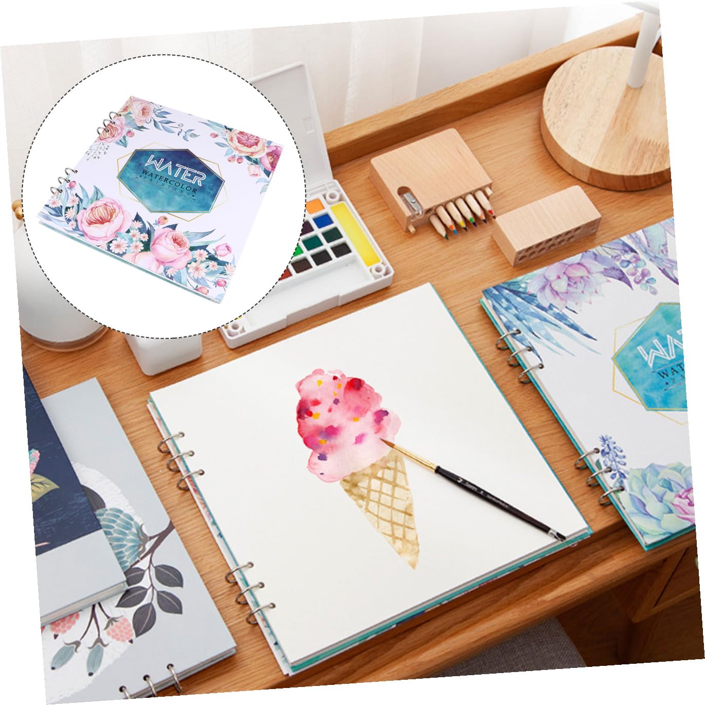 Anneome Spiral Notizbuch Für Künstler Und Zeichner Doppelseitig Mit Perforation Zum Heraustrennen Flach Aufklappbar Für Skizzen Und Aquarellmalerei Robuster Einband Als Zeichenbrett