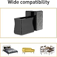 Vista 3 de Protectores rectangulares de suelo para patas de silla de 1 x 1 3/4 pulgadas, fundas para patas de silla para proteger suelos, tapas de patas