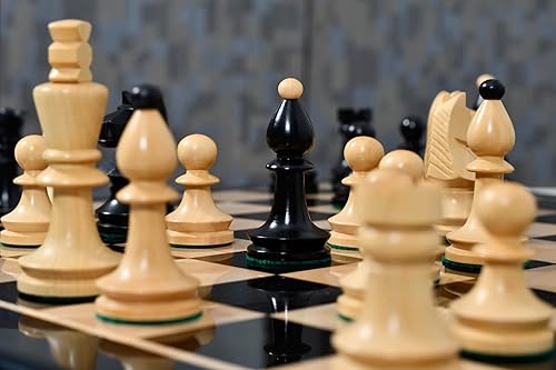 Miniatura 6 de CHESSBAZAAR Chess Pieces  Reproduced Romanian-Hungarian National Tournament Chess Pieces in Ebonized & Natural Boxwood  Board & Storage Box are Not