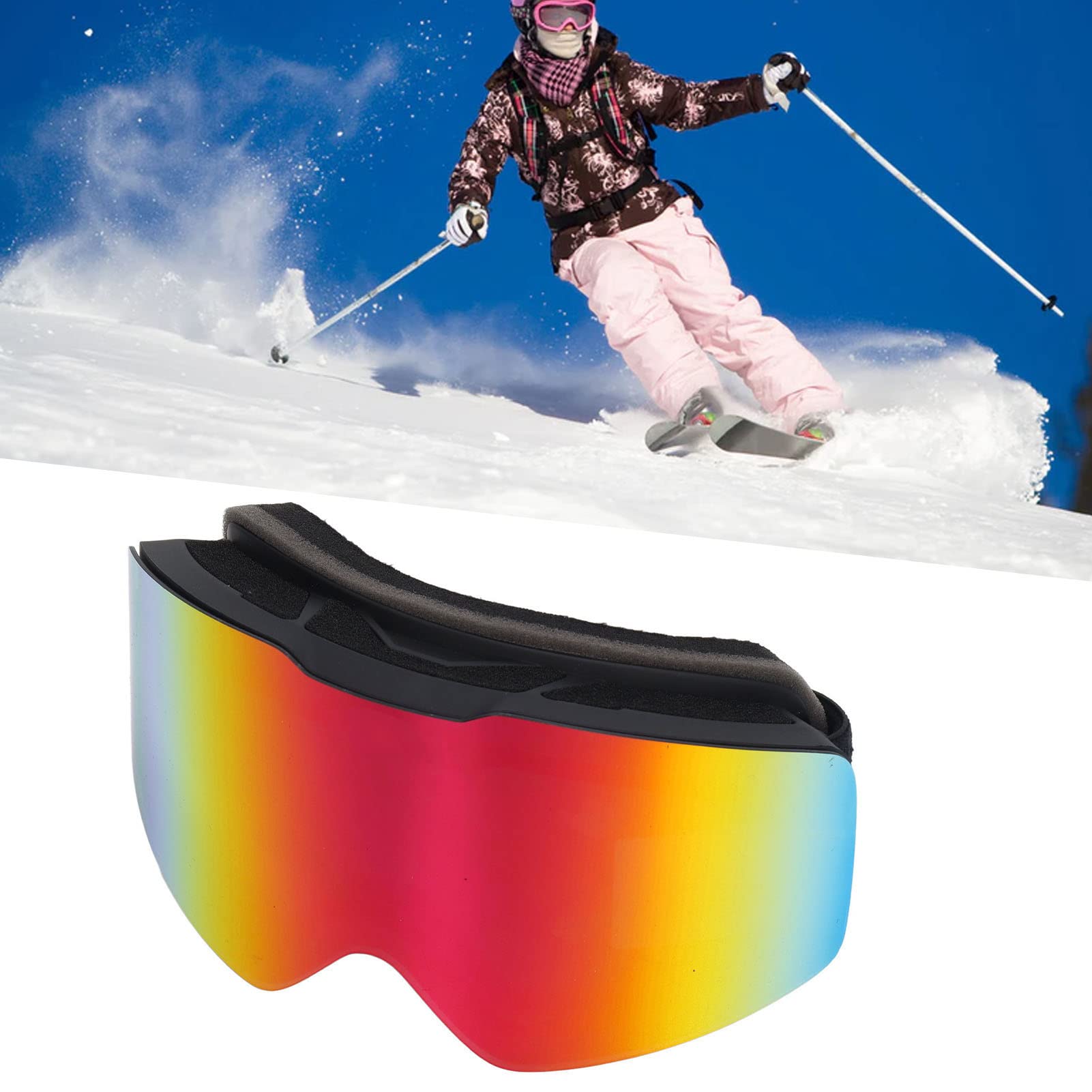 Gogle narciarskie Gogle snowboardowe Gogle śnieżne Dwuwarstwowe, przeciwmgielne Odporne na promieniowanie UV Szerokie pole widzenia Odporne na uderzenia Odporne na uderzenia