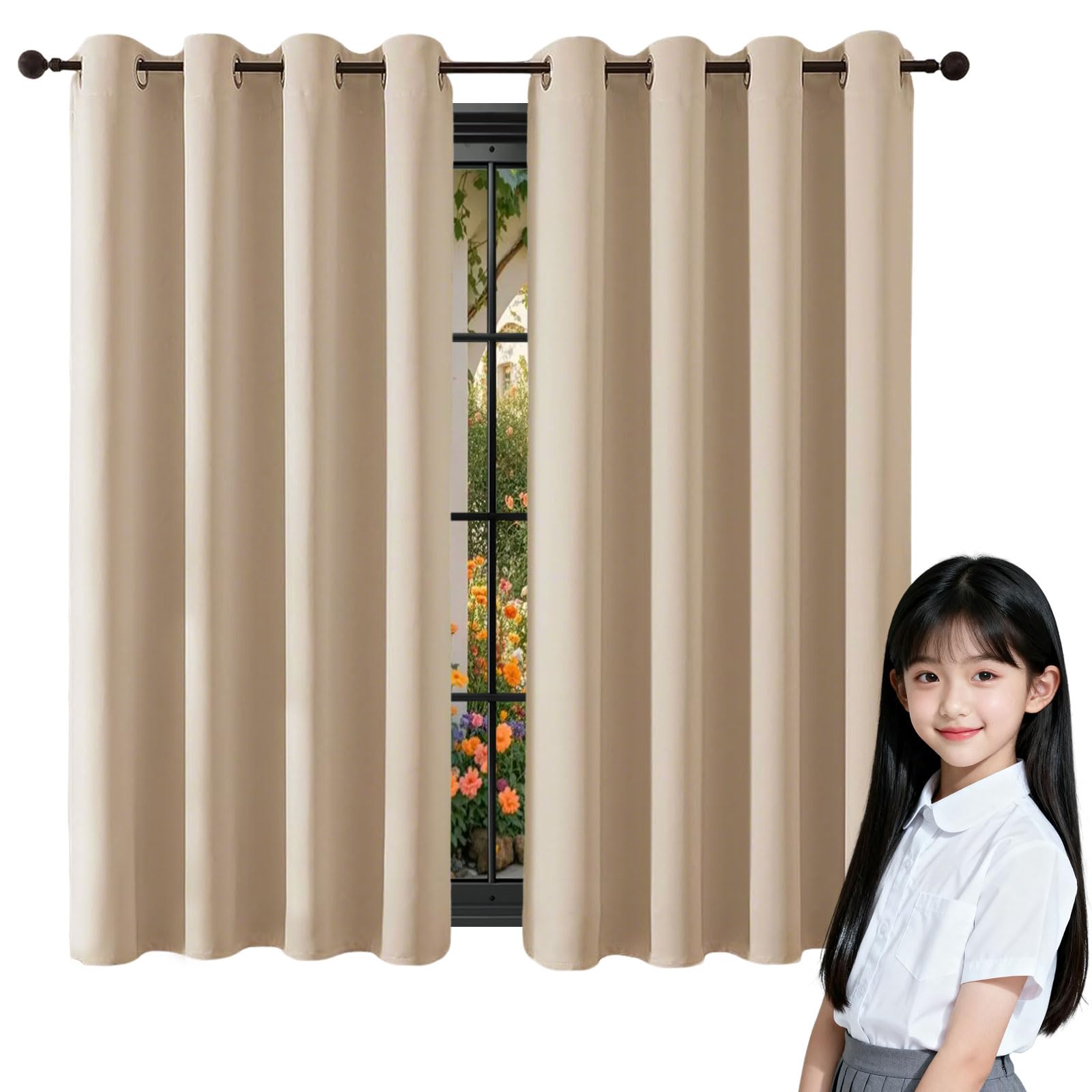 Économie d'énergie pour chambre avec ce rideau occultant thermiques 175x210