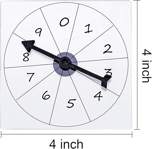 Miniatura 2 de 5 paquetes de hilanderos transparentes de borrado en seco con flecha giratoria para enseñar