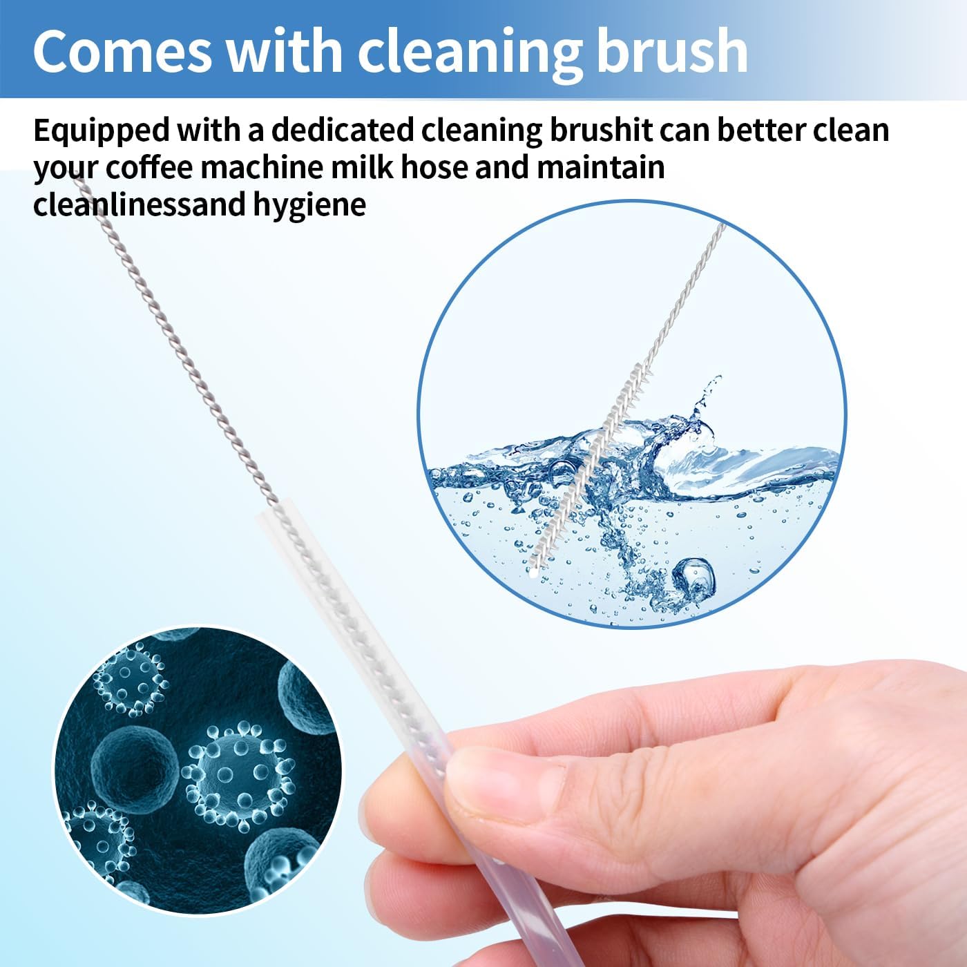 Milk Hose Fully Automatic Coffee Machine Silicone Hose 3x Replacement + HP1 Connection Nipple - Compatible with Jura Coffee Machine Devices