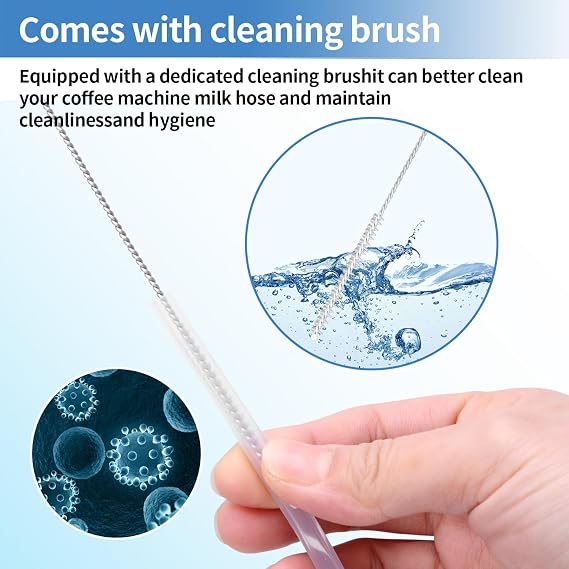 Milk Hose Fully Automatic Coffee Machine Silicone Hose 3x Replacement + HP1 Connection Nipple - Compatible with Jura Coffee Machine Devices